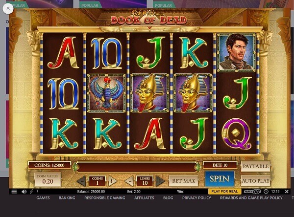 PlayOJO Casino review screenshot